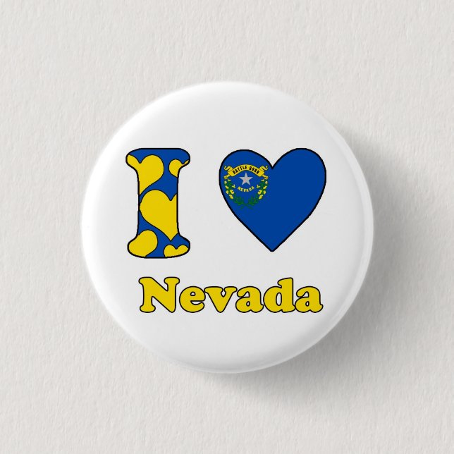 I love Nevada Pinback Button (Front)
