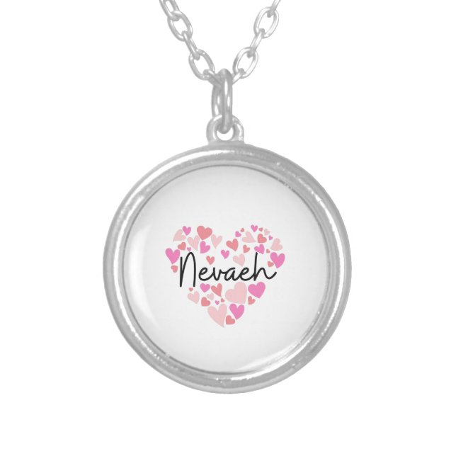 I love Nevaeh Silver Plated Necklace (Front)