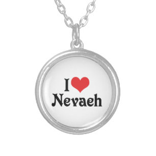 I Love Nevaeh Silver Plated Necklace