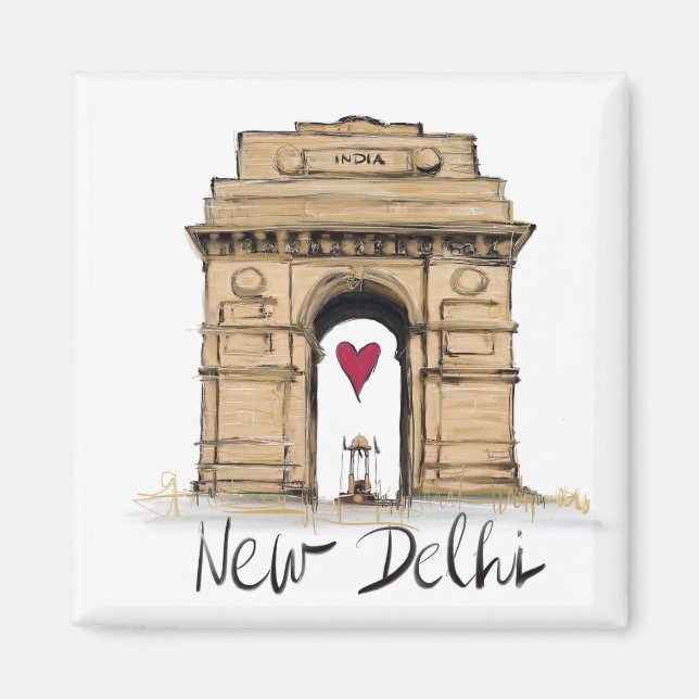 I love New Delhi Magnet (Front)