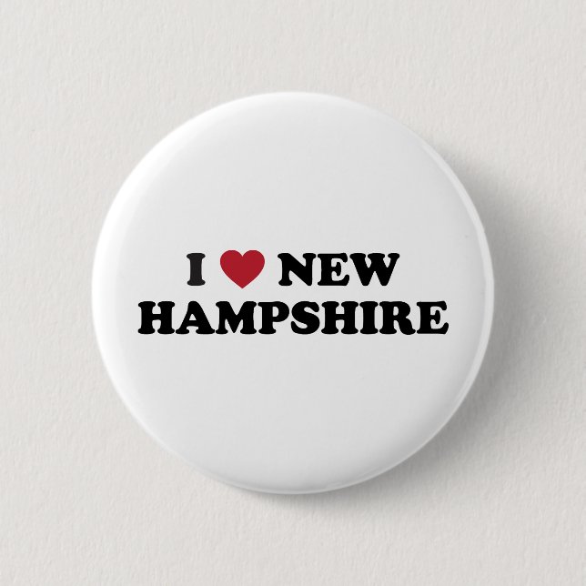 I Love New Hampshire Button (Front)
