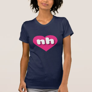 I love New Hampshire - nh hot pink heart T-Shirt
