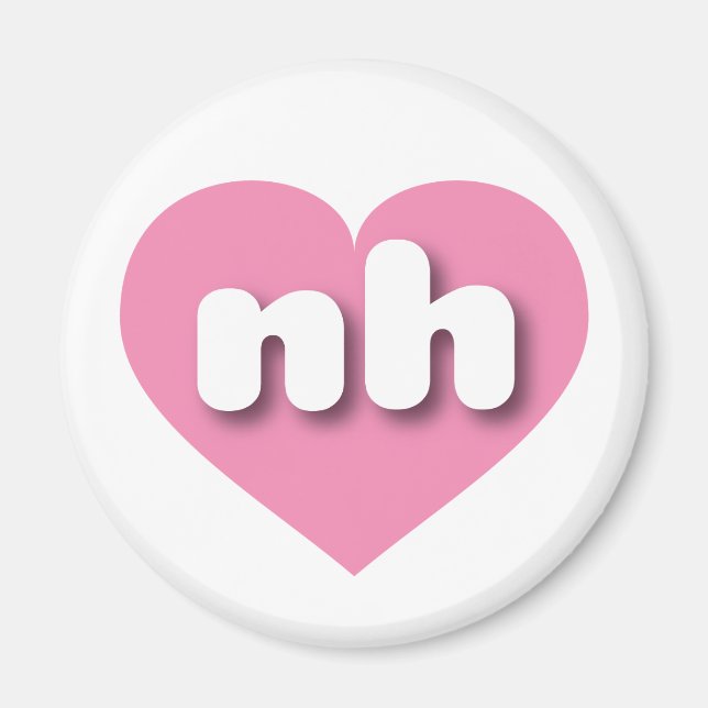 I love New Hampshire - nh pink heart Magnet (Front)