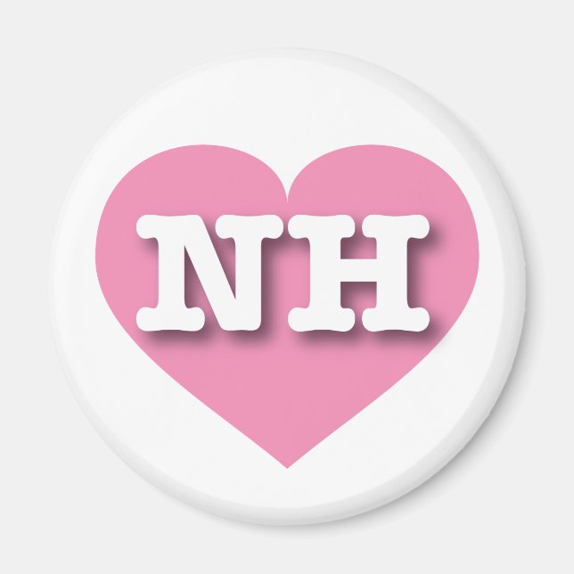 I love New Hampshire - NH pink heart Magnet (Front)