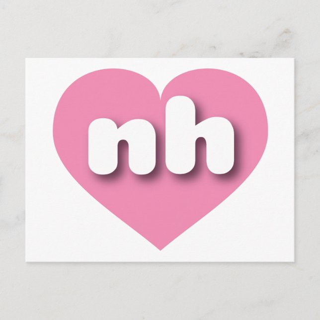 I love New Hampshire - nh pink heart Postcard (Front)