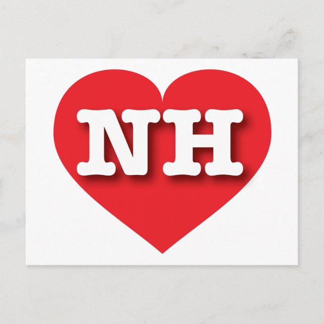I love New Hampshire - NH red heart Postcard (Front)