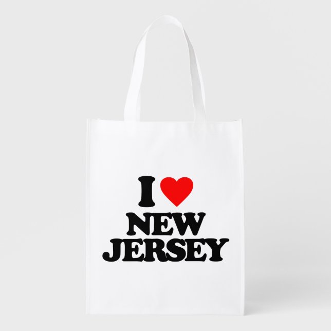 I LOVE NEW JERSEY GROCERY BAG (Front)