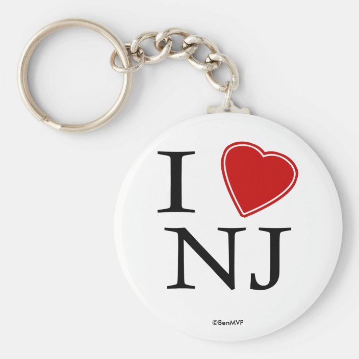 I Love New Jersey Keychain