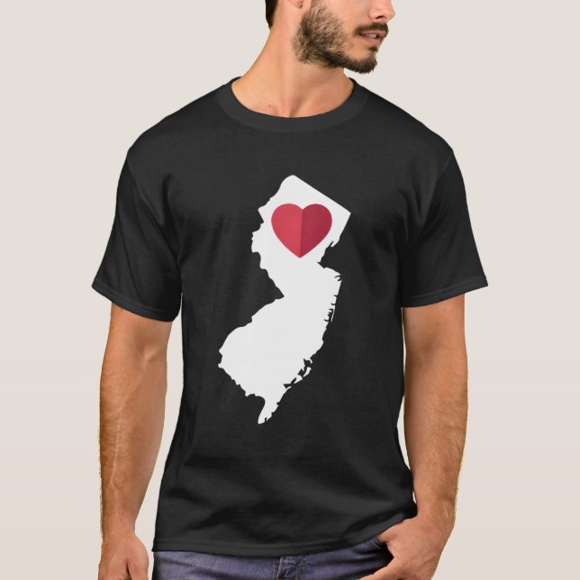I Love New Jersey Nj Cute State Pride Heart Gift S T-Shirt (Front)