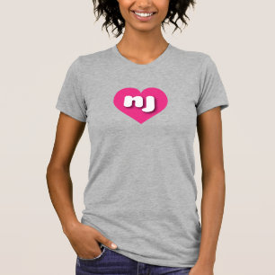I love New Jersey - nj hot pink heart T-Shirt