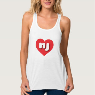I love New Jersey - nj red heart Tank Top