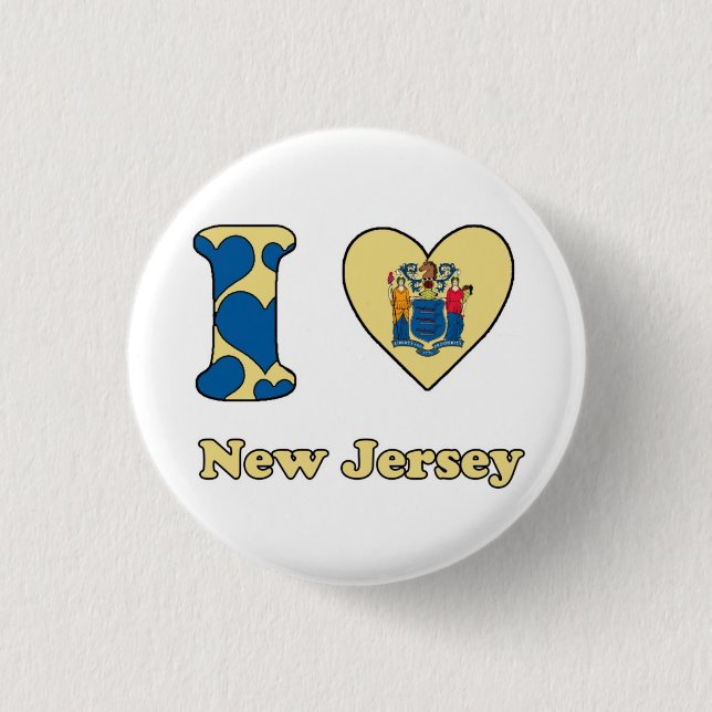 I love New Jersey Pinback Button (Front)