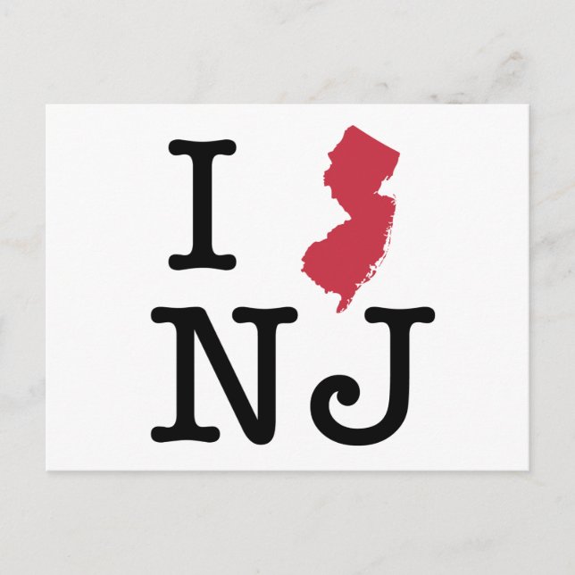 I Love New Jersey Postcard (Front)