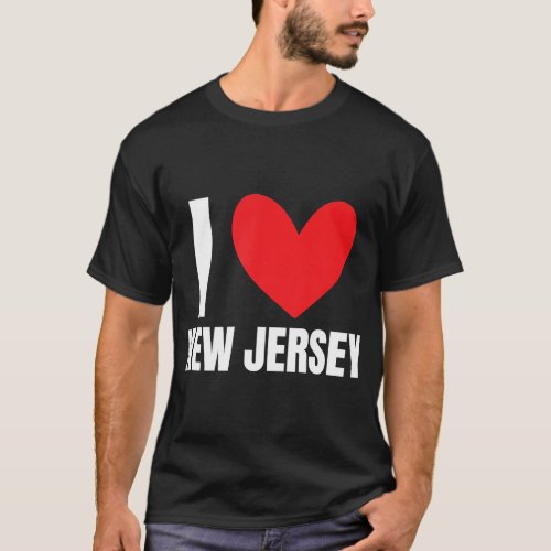 I Love New Jersey State Newark Jersey City Paterso T_Shirt