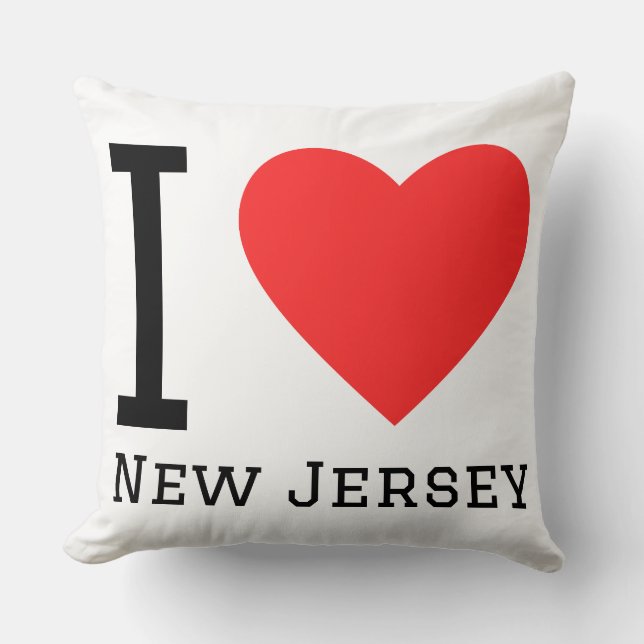 I love new jersey throw pillow (Front)