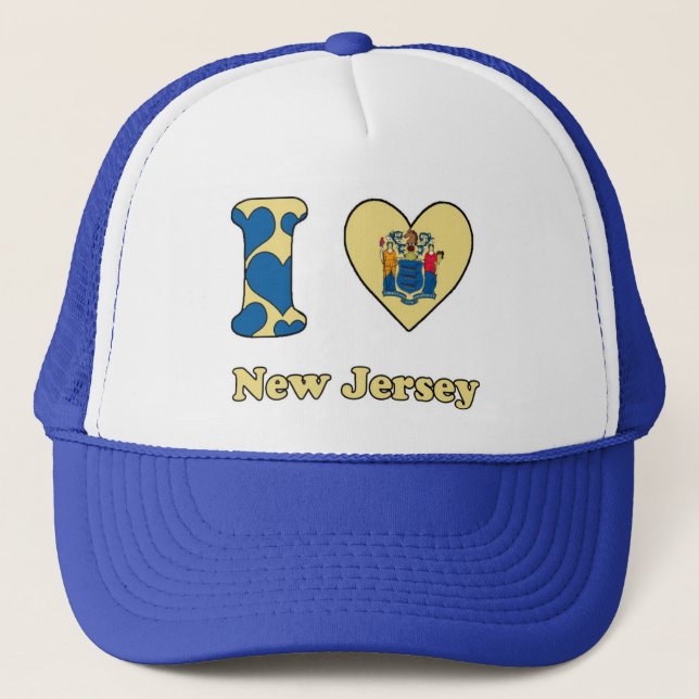 I love New Jersey Trucker Hat (Front)