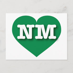 I love New Mexico - NM green heart Postcard