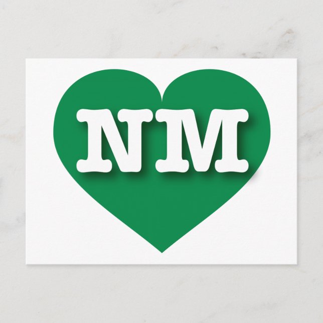 I love New Mexico - NM green heart Postcard (Front)