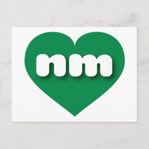 I love New Mexico - nm green heart Postcard