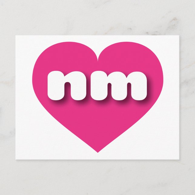 I love New Mexico  - nm hot pink heart Postcard (Front)