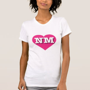 I love New Mexico - NM hot pink heart T-Shirt