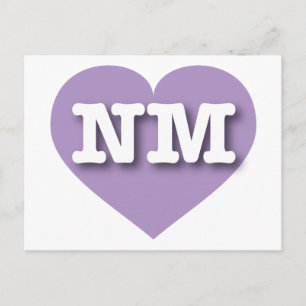 I love New Mexico - NM lavender heart Postcard