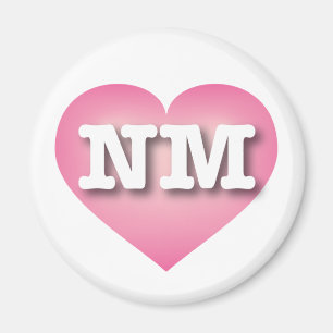 I love New Mexico - NM pink fade heart Magnet