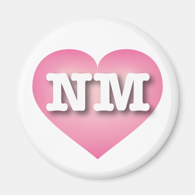 I love New Mexico - NM pink fade heart Magnet (Front)