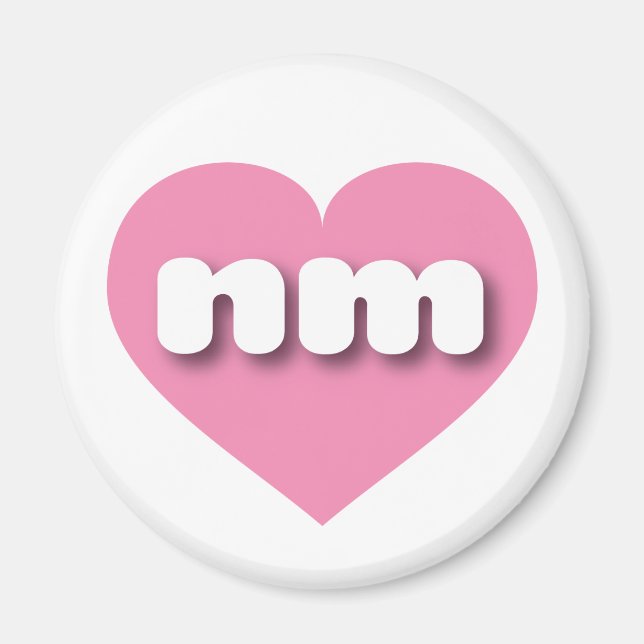 I love New Mexico - nm pink heart Magnet (Front)