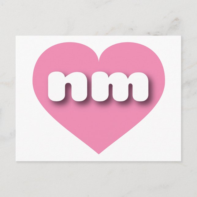 I love New Mexico - nm pink heart Postcard (Front)
