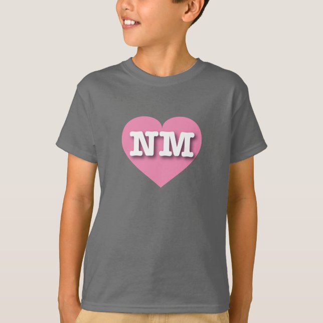 I love New Mexico - NM pink heart T-Shirt (Front)