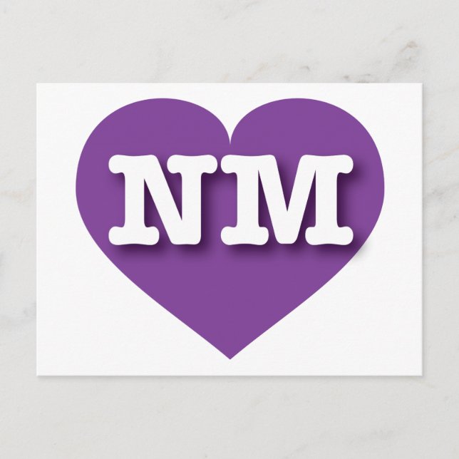I love New Mexico - NM purple heart Postcard (Front)