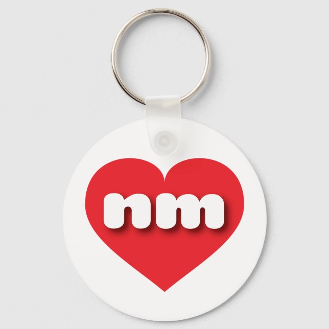I love New Mexico - nm red heart Keychain (Front)