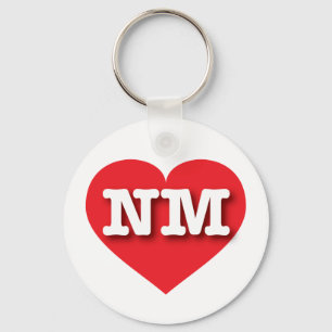 I love New Mexico - NM red heart Keychain
