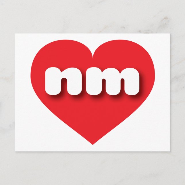 I love New Mexico - nm red heart Postcard (Front)