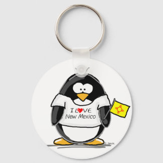 I Love New Mexico Penguin Keychain