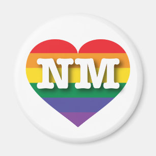 I Love New Mexico Rainbow Heart Magnet