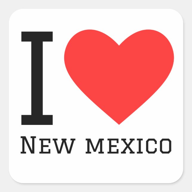 I love New Mexico Square Sticker (Front)