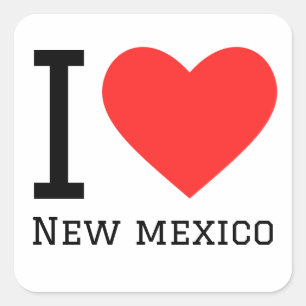 I love New Mexico Square Sticker