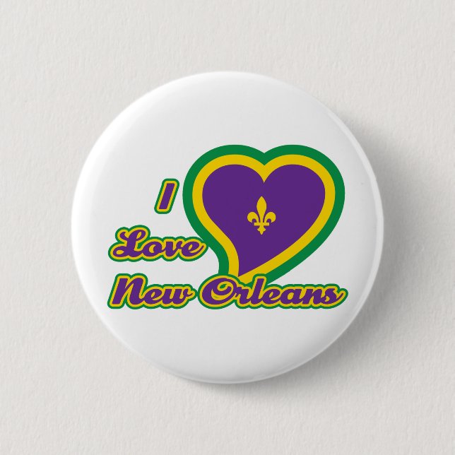 I Love New Orleans Button (Front)