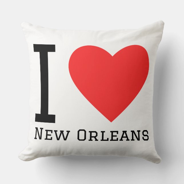 I love New Orleans  Throw Pillow (Front)