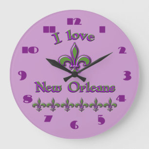 I Love New Orleans Wall Clock