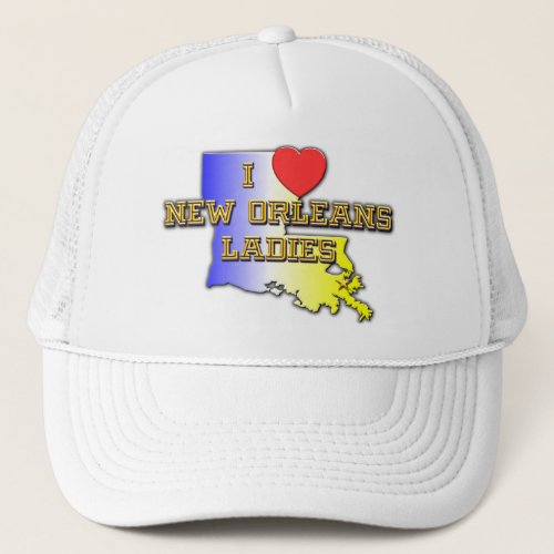 I Love New Orlelans Ladies Trucker Hat