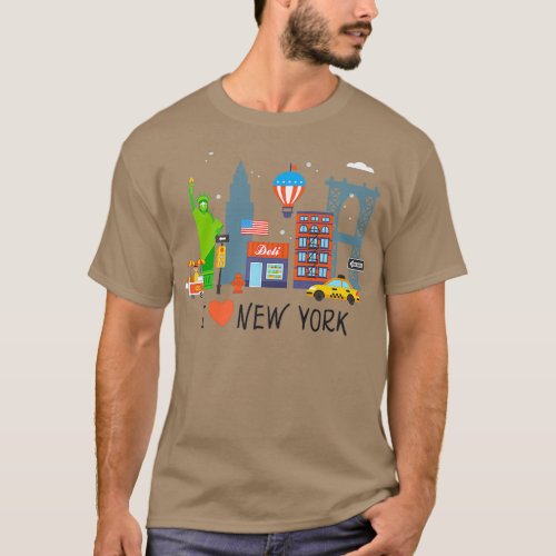 I Love New York City NYC Tourist Gift Travel T_Shirt