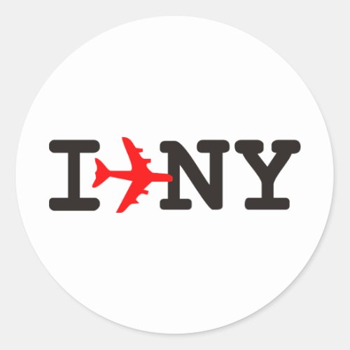 I love New York Classic Round Sticker