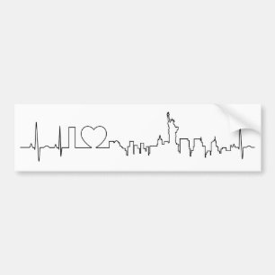 I love New York in a extraordinary style Bumper Sticker