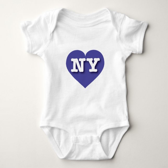 I love New York - NY blue heart Baby Bodysuit (Front)