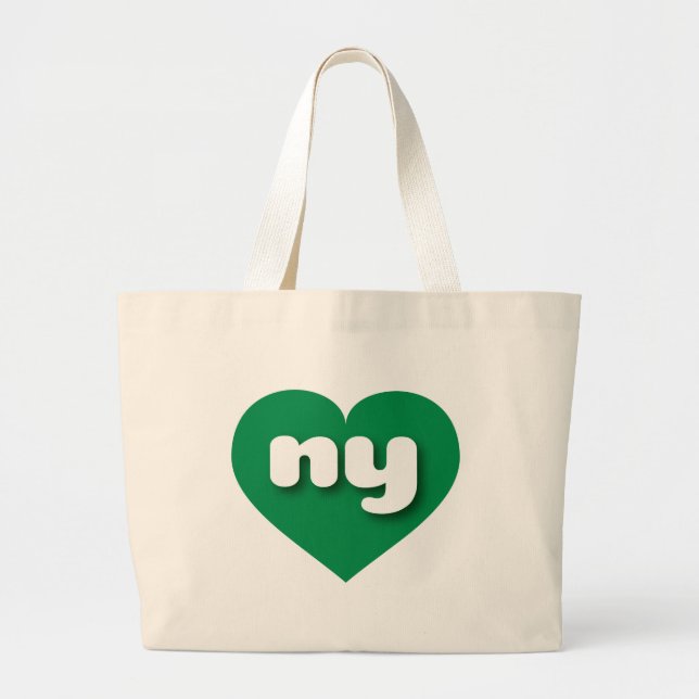 I love New York - ny green heart Large Tote Bag (Front)
