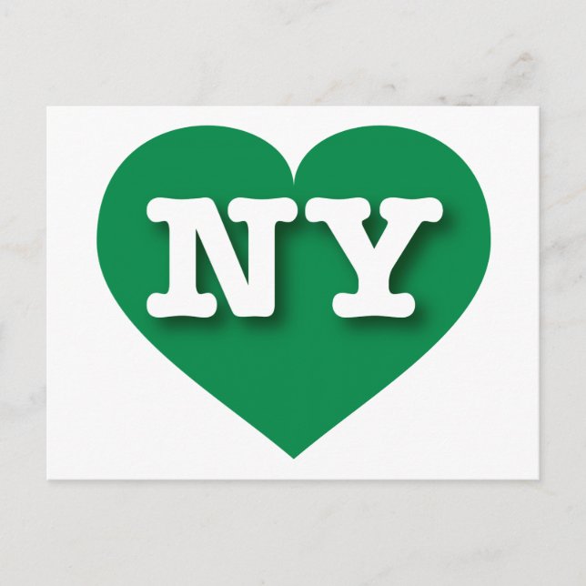 I love New York - NY green heart Postcard (Front)