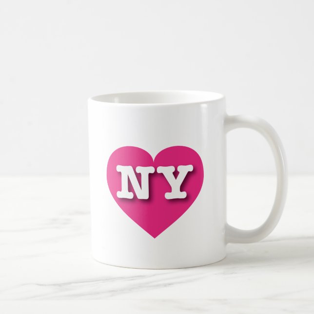 I love New York - NY hot pink heart Coffee Mug (Right)